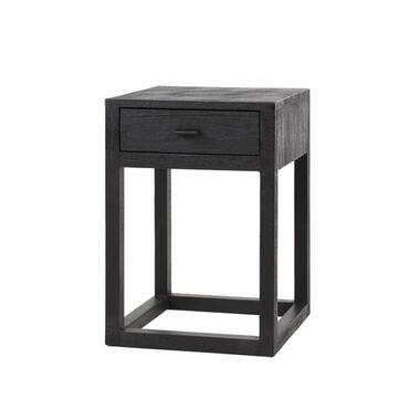 Hoyz Collection - Nachtkastje 1L Black Square - Massief Acacia Zwart product