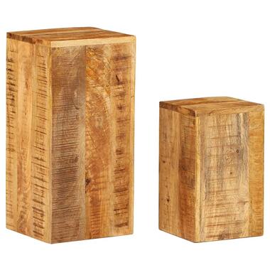 vidaXL - Plantenstandaard - Bruin - Hout - 2 stuks product