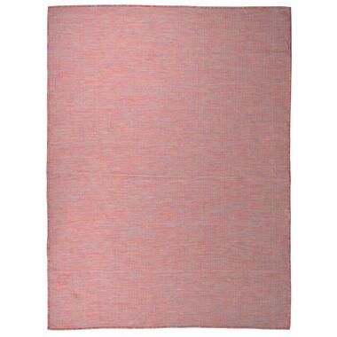 vidaXL Buitenkleed platgeweven 120x170 cm rood product