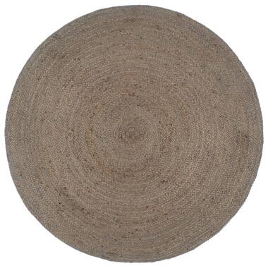 vidaXL Vloerkleed handgemaakt rond 240 cm jute grijs product