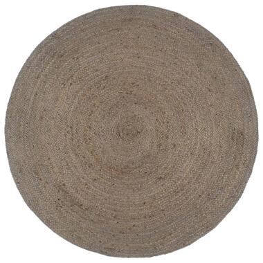 vidaXL Vloerkleed handgemaakt rond 210 cm jute grijs product