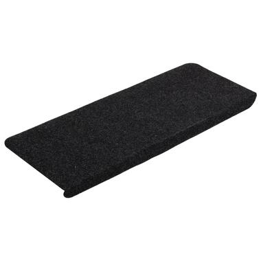 vidaXL - Trapmat - Zwart - Stof - 65 x 24.5 x 3.5 cm - 15 stuks product