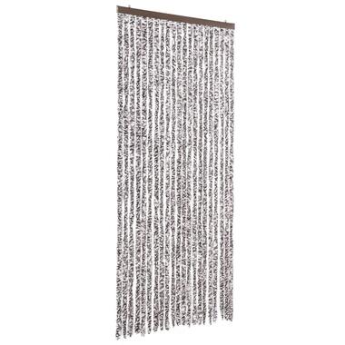 vidaXL Vliegengordijn 90x200 cm chenille bruin en beige product