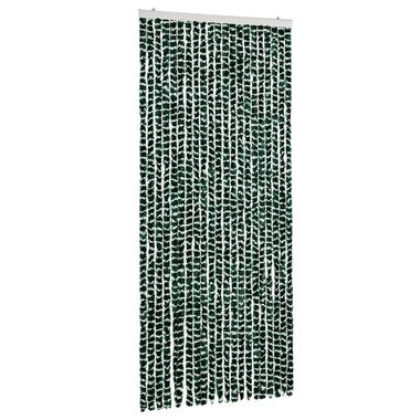 vidaXL Vliegengordijn 90x220 cm chenille groen en wit product