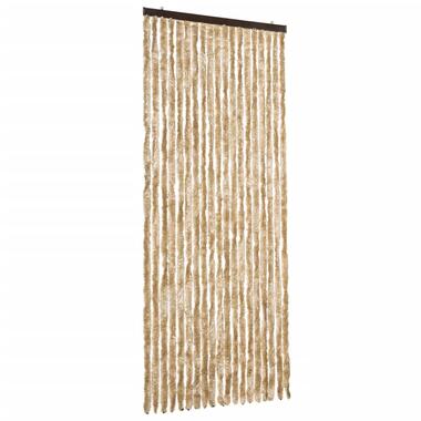 vidaXL Vliegengordijn 56x185 cm chenille beige product