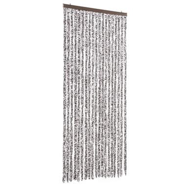 vidaXL Vliegengordijn 56x200 cm chenille bruin en beige product