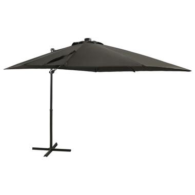 vidaXL Zweefparasol met paal en LED-verlichting 250 cm antracietkleur product