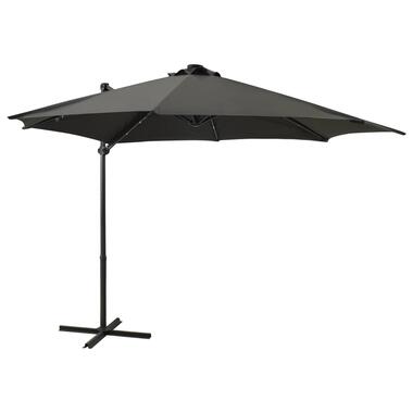 vidaXL Zweefparasol met paal en LED-verlichting 300 cm antracietkleur product