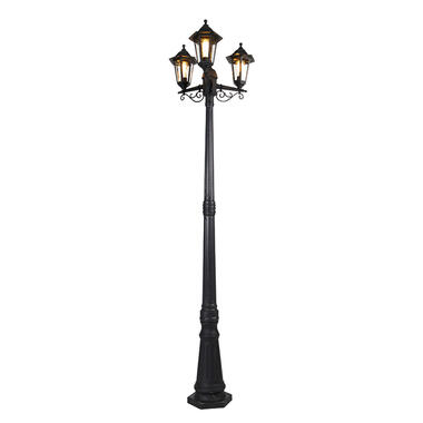 Qazqa staande buitenlampen new haven zwart e27 product