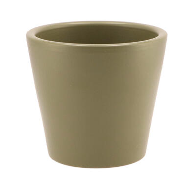 DK Design plantenpot - Vinci - olijfgroen mat - D13 x H15 cm product