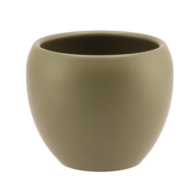 DK Design Plantenpot Vinci - olijfgroen mat - D11 x H14 cm product