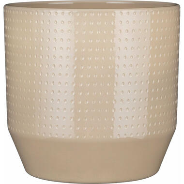 Mica Decorations Bloempot Nola - beige - D27xH26 cm - relief dots product