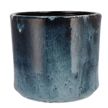 DK Design Bloempot model Blue Glaze - blauw - D23 x H26 cm - ombre product