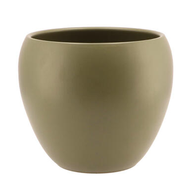 DK Design Plantenpot Vinci - olijfgroen mat - D19 x H22 cm product