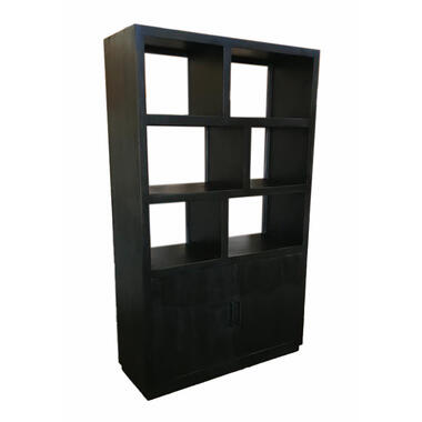 Livingfurn - Vitrinekast Jaxx Black 120cm - Mangohout product