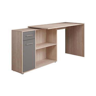 Meubella Bureau Nomi - Eiken - Grijs - 120 cm product