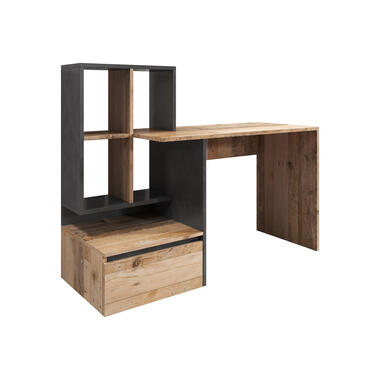 Meubella Bureau Pierre 2 - Licht eiken - Antraciet - 145 cm product