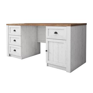 Meubella Bureau Parello - Wit - Eiken - 160 cm product