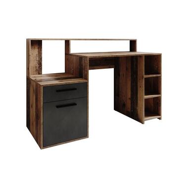 Meubella - Bureau Pierre 5 - Donker eiken - Antraciet - 138,5 cm product
