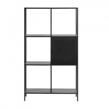 Nordic Home - Sigurd metalen boekenkast - 1 deur - 135 cm - zwart product