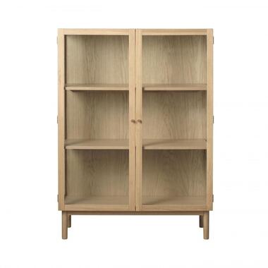 Nordic Home - Alrik eiken vitrinekast - 140 cm - naturel product