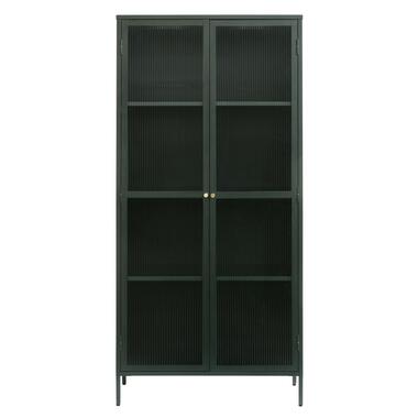 Nordic Home - Olan glazen vitrinekast - 190 cm - groen product