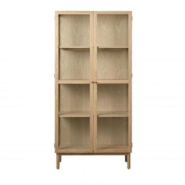 Nordic Home - Alrik eiken vitrinekast - 190 cm - naturel product