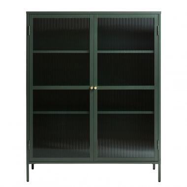 Nordic Home - Olan glazen vitrinekast - 140 cm - groen product