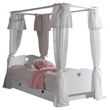 Vipack Hemelbed Amori 90x200cm met bedlade en voile- wit product