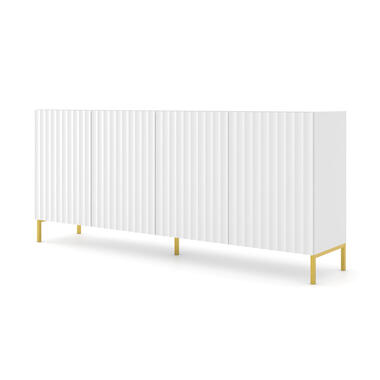 WAVE dressoir 4D 200 cm mat wit + gouden frame product