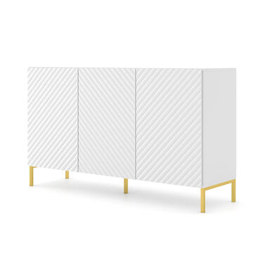 SURF dressoir 3D 150 cm mat wit + gouden frame product