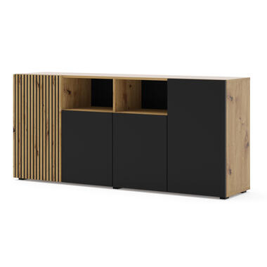 AURIS dressoir 4D 180 cm artisan eiken / zwart mat product