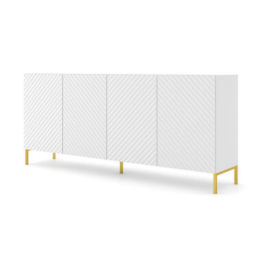 SURF dressoir 4D 200 cm mat wit + gouden frame product