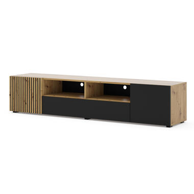 AURIS TV-meubel 200 cm artisan eiken / zwart mat product