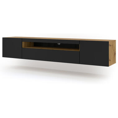 AURA TV-meubel 200 cm universeel artisan eiken / zwart mat product