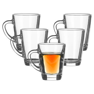 LAV Theeglazen/koffie glazen - transparant glas - 2x stuks - 250 ml product