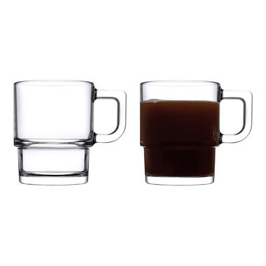 Pasabahce Koffie/thee glazen - 2x stuks - glas - 320 ml product