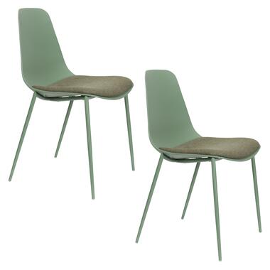 Housecraft Jeffrey Eetkamerstoelen Groen - Set van 4 product