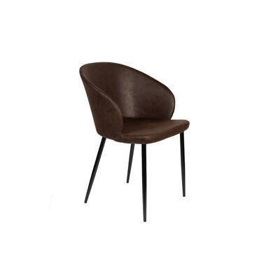 Housecraft Hadid Eetkamerstoelen Kunstleer Bruin - Set van 2 product