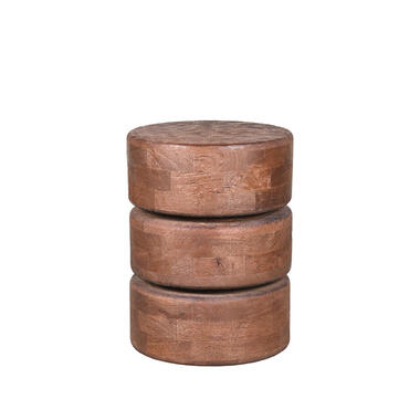LABEL51 Bijzettafel Milly - Espresso - Mangohout - 35x35x47 cm product