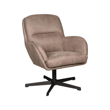 LABEL51 Fauteuil Moss - Taupe - Micro Suede - 77x70x90 cm product