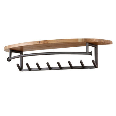 Fraaai - Leanne wandkapstok 8 haken hoedenplank product