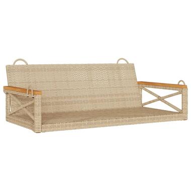 vidaXL - Schommelbank - Beige - Poly rattan - 62 x 109 x 40 cm product