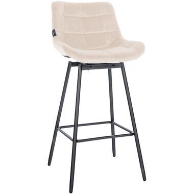 CLP Barkruk Weston zwart Frame - Fluweel - creme product