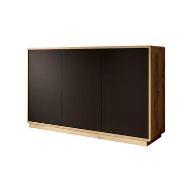 Meubella Dressoir Acuna - Mat zwart - Eiken - 160 cm product