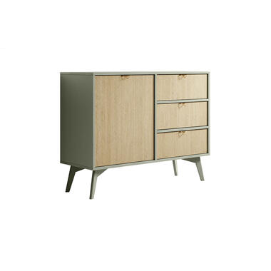 Meubella Dressoir Essence - Groen - Licht eiken - 106 cm product