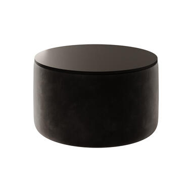 Meubella Salontafel Marcio - Zwart velvet - 75 cm product