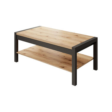 Meubella Salontafel Acapulco - Eiken - Zwart - 120 cm product