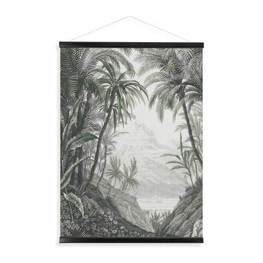 Hangende Poster Linnen - Jungle Landschap Schets product