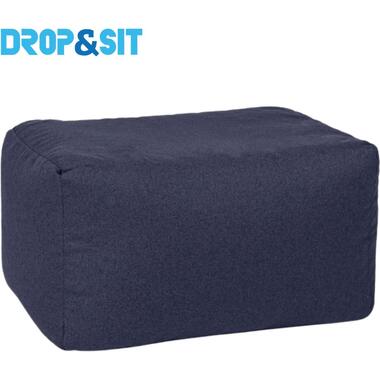 Parya Poef Duurzaam 100% Gerecyclede Petflessen Blauw 55x75x45cm product